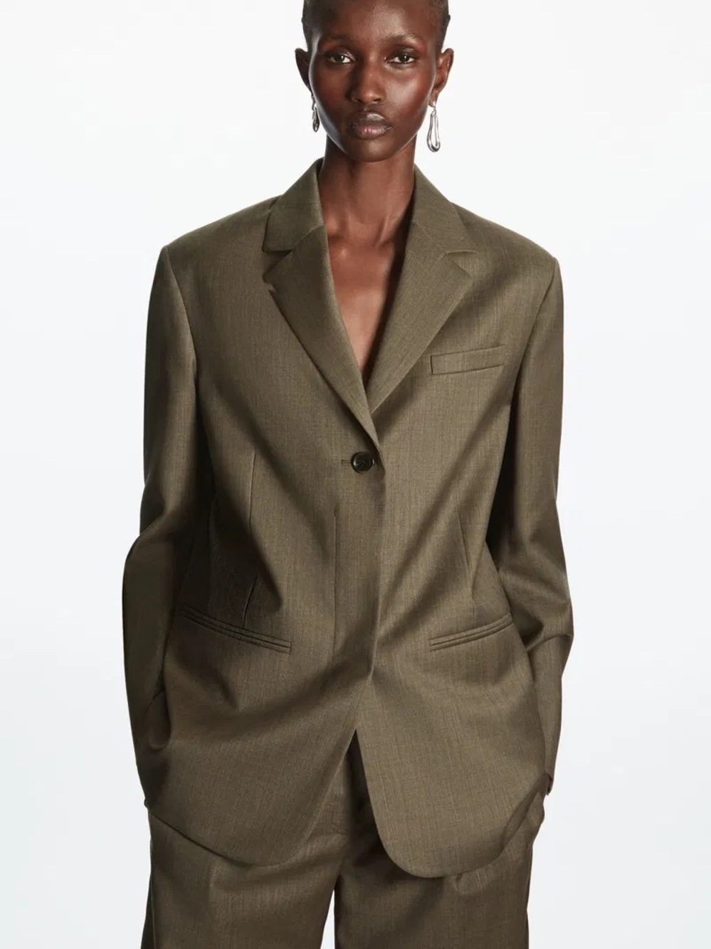 COS Relaxed-Fit Minimal Wool Blazer